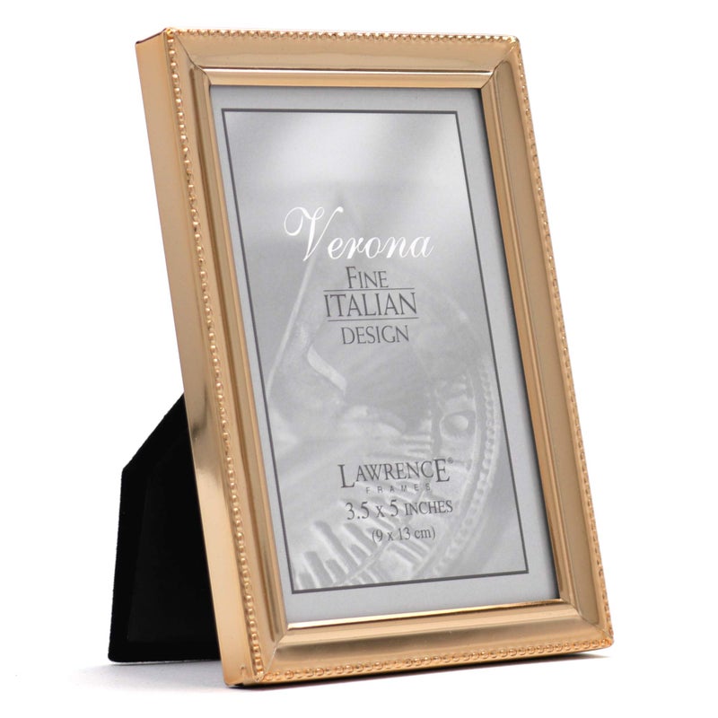 Lawrence Frames Bead Border Design, 3.5x5, Gold - Image 2